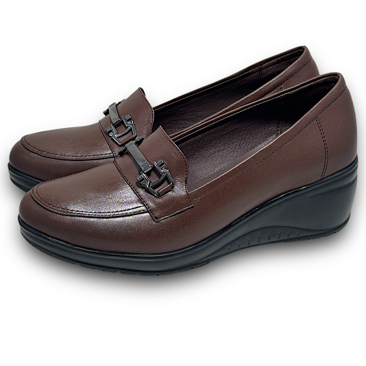 Chaussure compensée GYTEER couleur marron